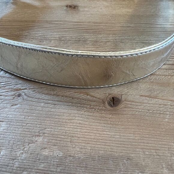 Jenny Vera Pelle Gold Metallic Leather Italian Bag - Picture 6 of 12